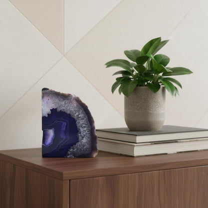 7" Purple Glass Crystal HomeRoots