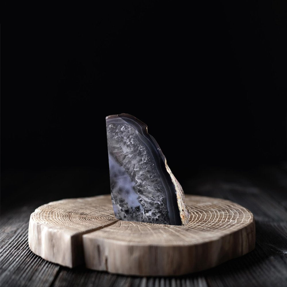 7" Gray Glass Crystal HomeRoots