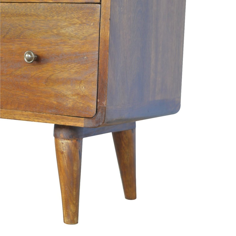 28" Brown Solid Wood Three Drawer Sideboard HomeRoots