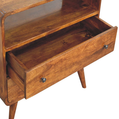 28" Brown Solid Wood Two Drawer Sideboard HomeRoots