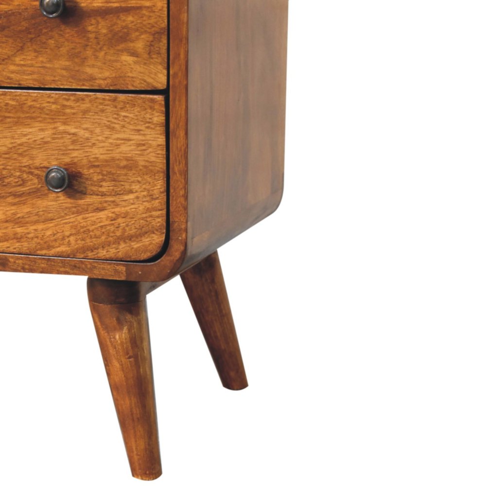 28" Brown Solid Wood Two Drawer Sideboard HomeRoots