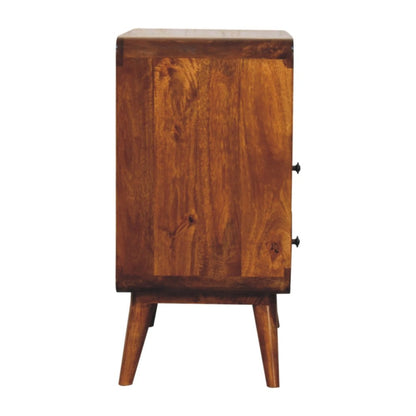 28" Brown Solid Wood Two Drawer Sideboard HomeRoots