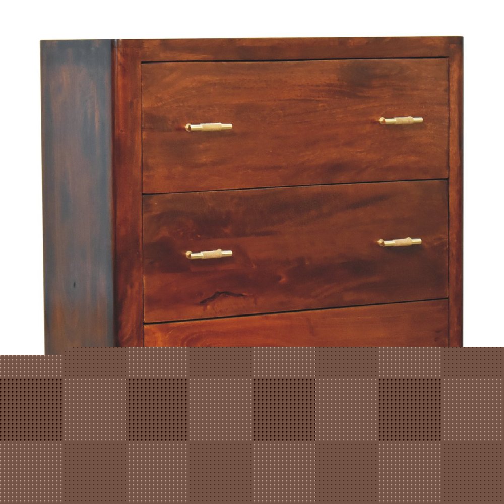 32" Brown Solid Wood Three Drawer Sideboard HomeRoots