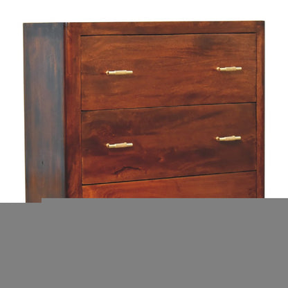32" Brown Solid Wood Three Drawer Sideboard HomeRoots