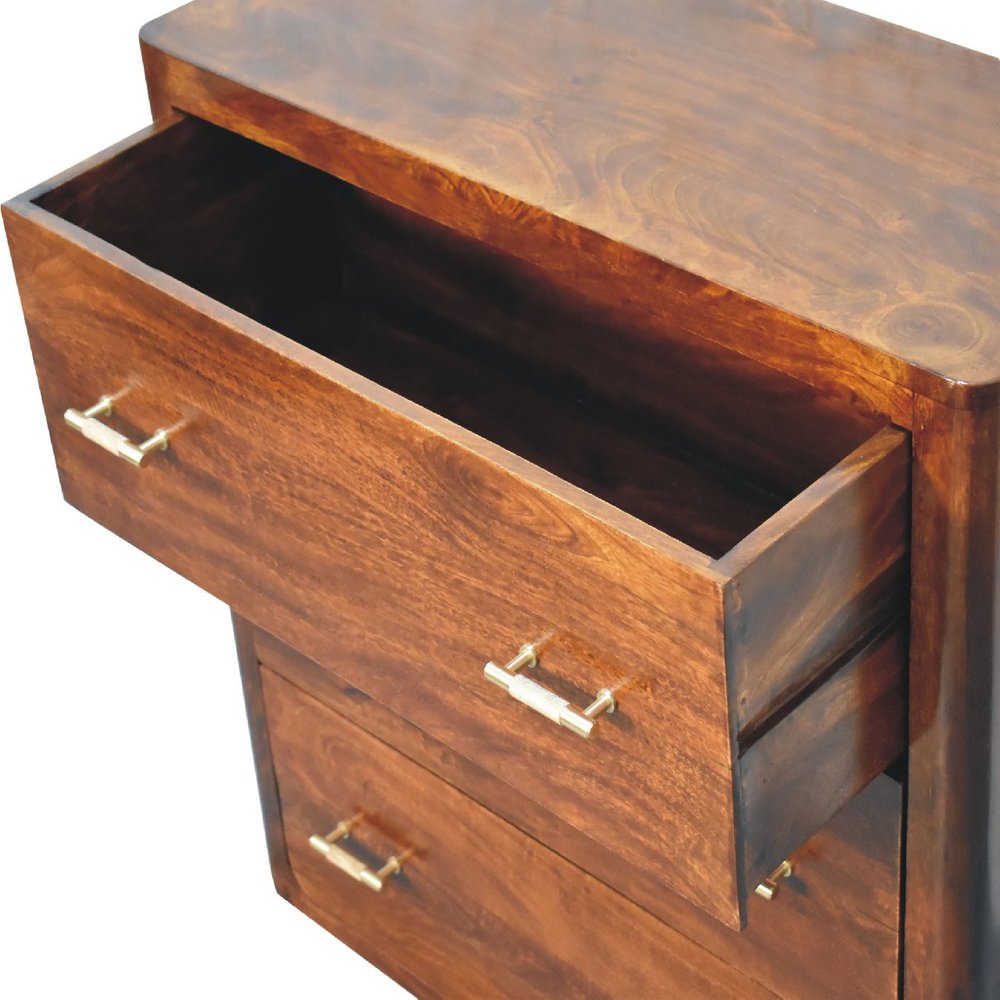 32" Brown Solid Wood Three Drawer Sideboard HomeRoots