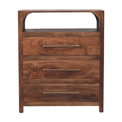 30" Brown Solid Wood Two Drawer Sideboard HomeRoots