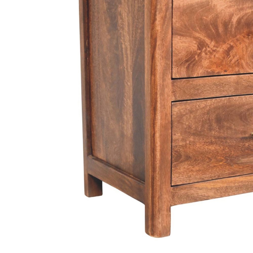 30" Brown Solid Wood Two Drawer Sideboard HomeRoots