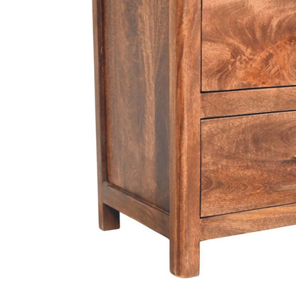 30" Brown Solid Wood Two Drawer Sideboard HomeRoots
