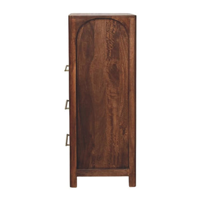 30" Brown Solid Wood Two Drawer Sideboard HomeRoots