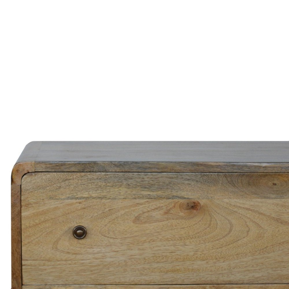 28" Brown Solid Wood Three Drawer Sideboard HomeRoots