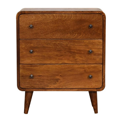 22" Brown Solid Wood Three Drawer Sideboard HomeRoots