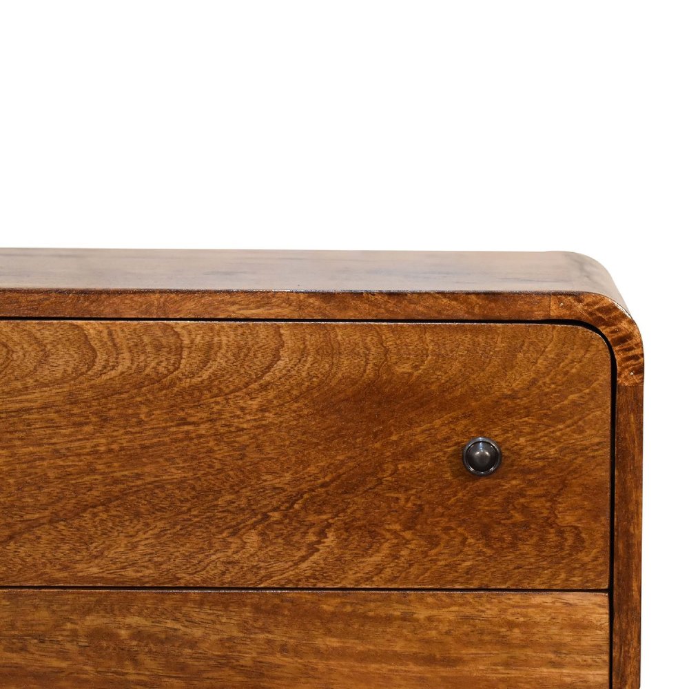 22" Brown Solid Wood Three Drawer Sideboard HomeRoots