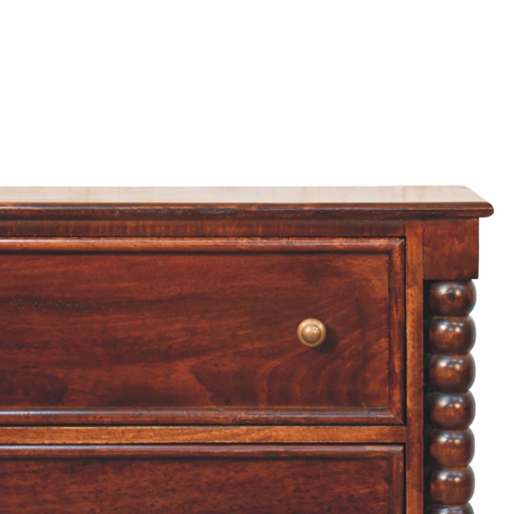 32" Brown Solid Wood Three Drawer Sideboard HomeRoots