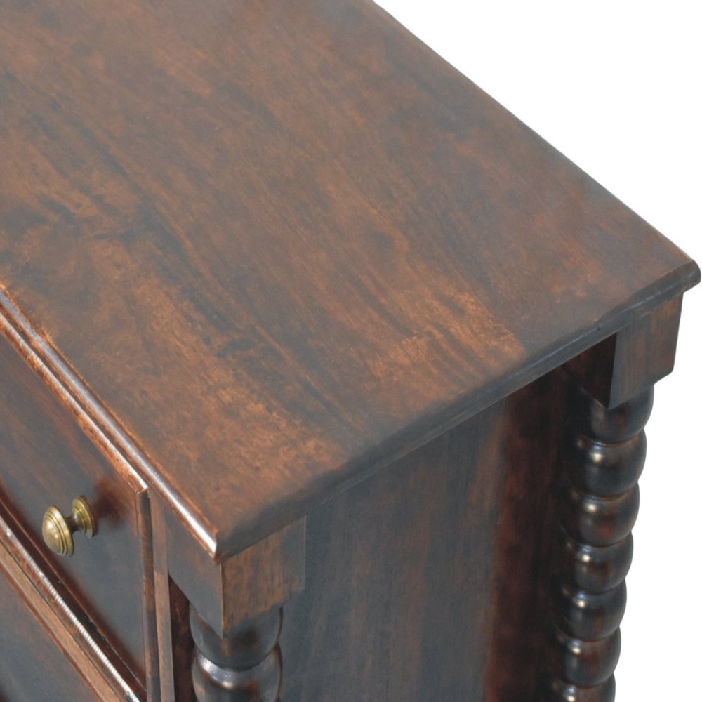 32" Brown Solid Wood Three Drawer Sideboard HomeRoots