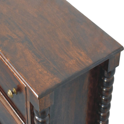 32" Brown Solid Wood Three Drawer Sideboard HomeRoots