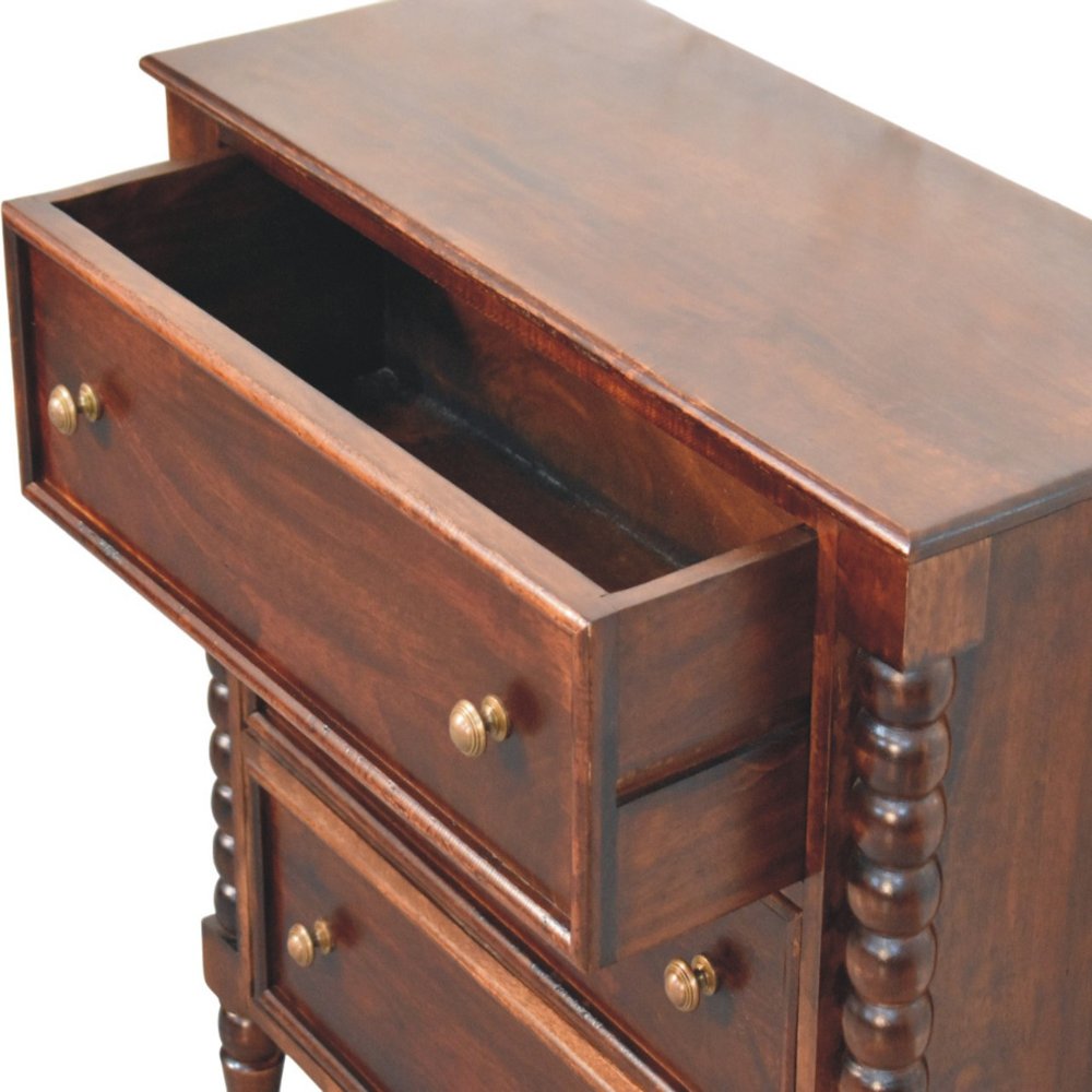 32" Brown Solid Wood Three Drawer Sideboard HomeRoots