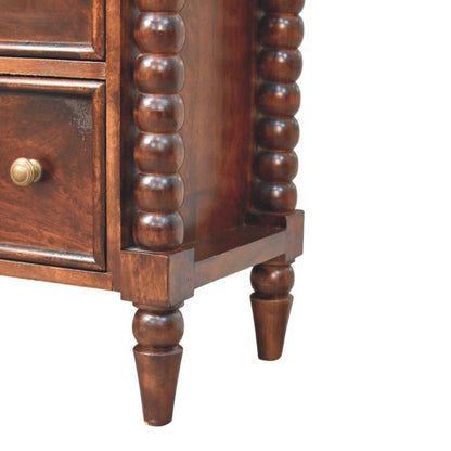 32" Brown Solid Wood Three Drawer Sideboard HomeRoots