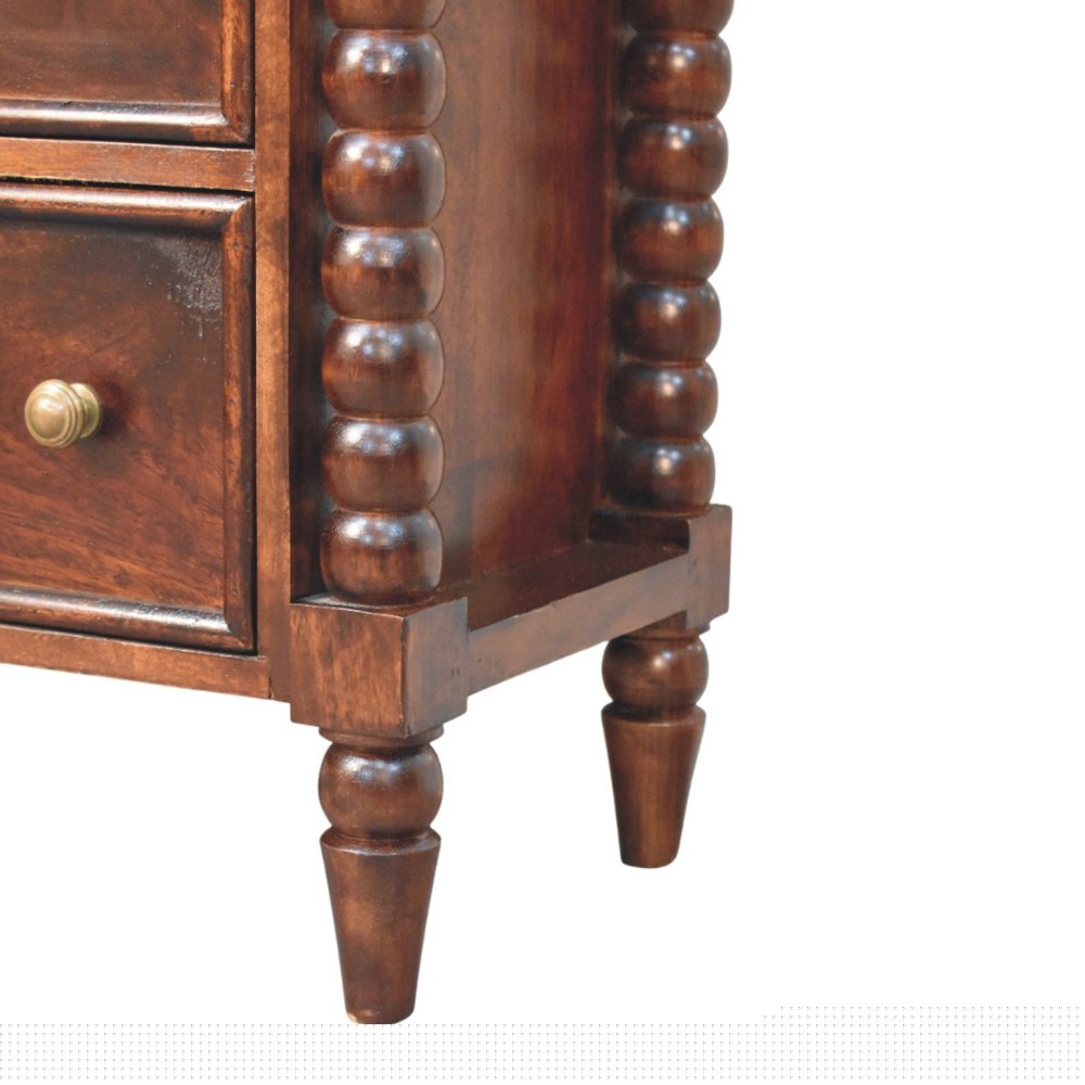 32" Brown Solid Wood Three Drawer Sideboard HomeRoots