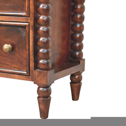 32" Brown Solid Wood Three Drawer Sideboard HomeRoots