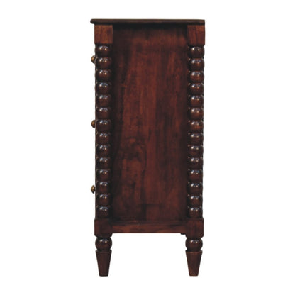32" Brown Solid Wood Three Drawer Sideboard HomeRoots