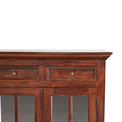 65" Brown Solid Wood Six Drawer Sideboard HomeRoots