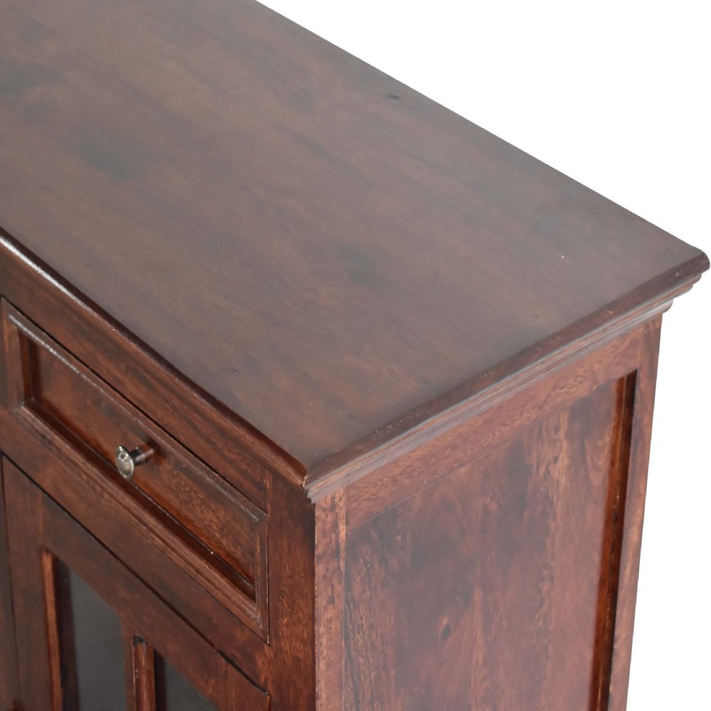 65" Brown Solid Wood Six Drawer Sideboard HomeRoots