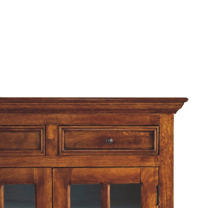 65" Brown Solid Wood Four Drawer Sideboard HomeRoots