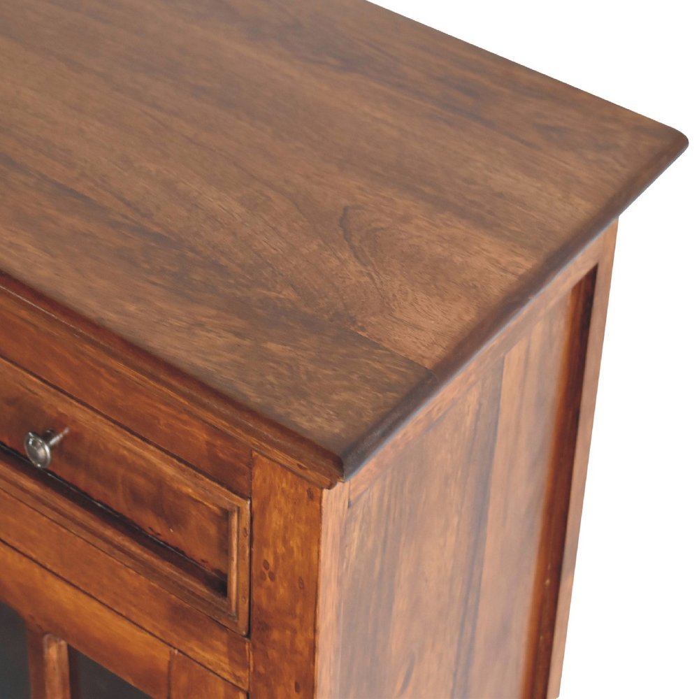 65" Brown Solid Wood Four Drawer Sideboard HomeRoots