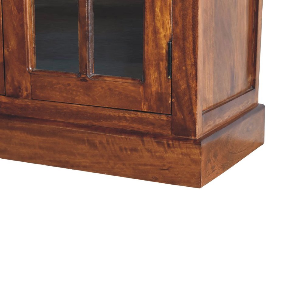 65" Brown Solid Wood Four Drawer Sideboard HomeRoots