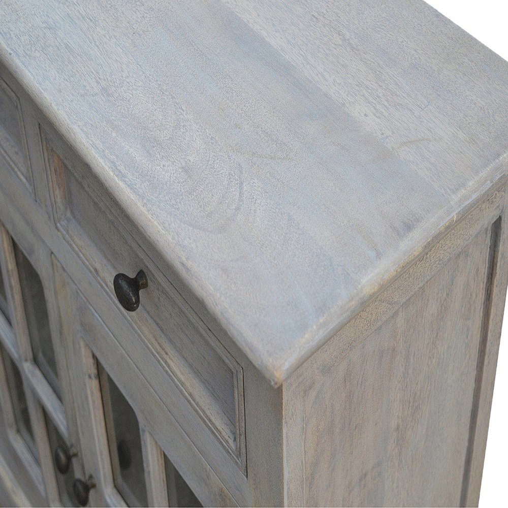 65" Brown Solid Wood Four Drawer Sideboard HomeRoots