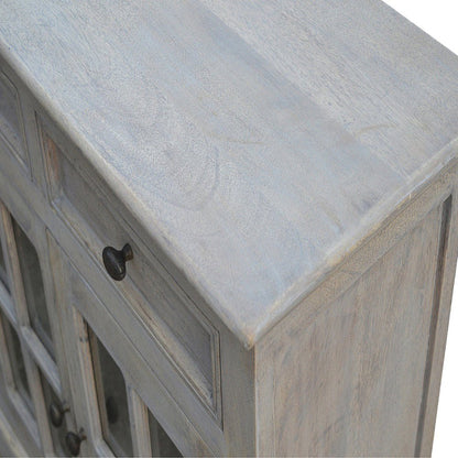 65" Brown Solid Wood Four Drawer Sideboard HomeRoots