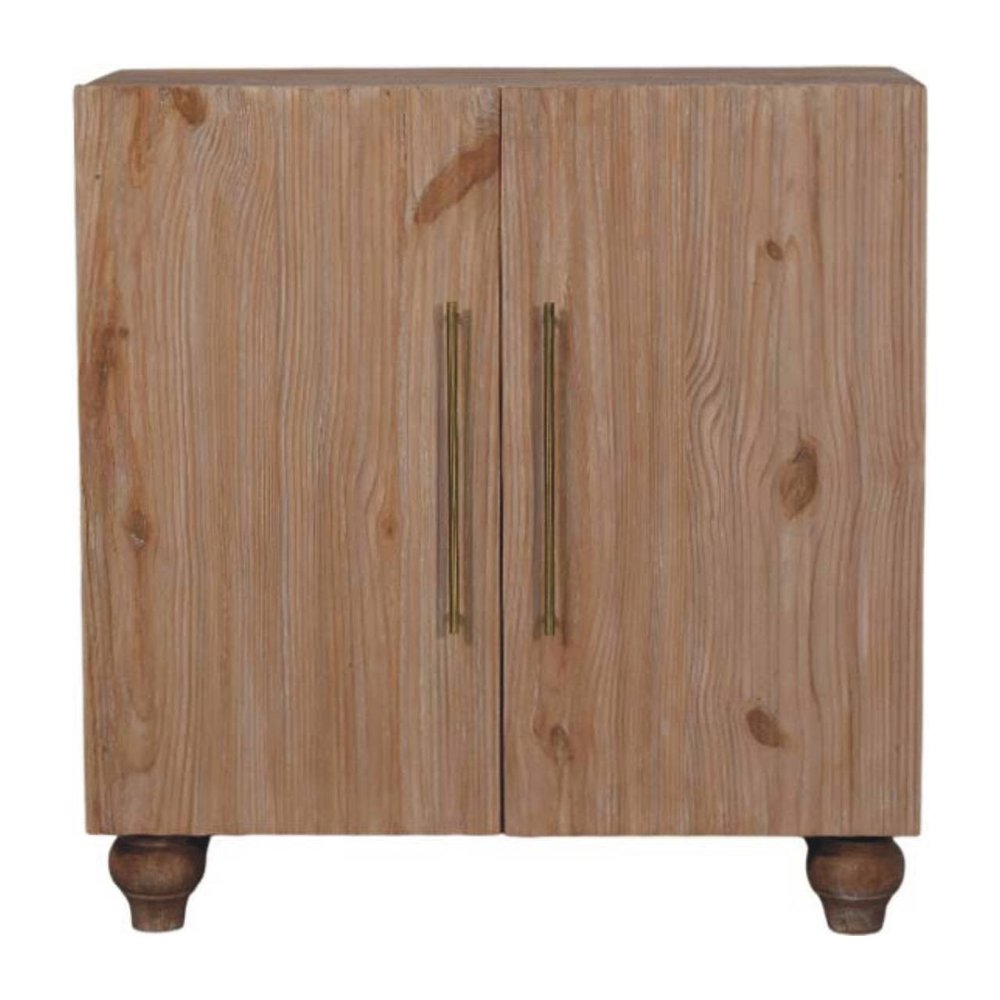 32" Brown Solid Wood Two Drawer Sideboard HomeRoots