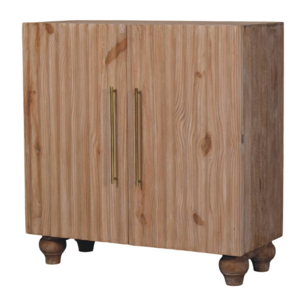 32" Brown Solid Wood Two Drawer Sideboard HomeRoots