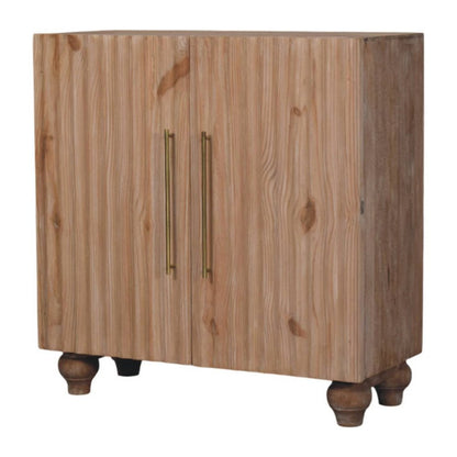 32" Brown Solid Wood Two Drawer Sideboard HomeRoots