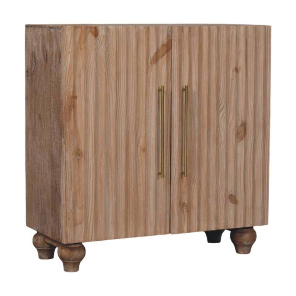 32" Brown Solid Wood Two Drawer Sideboard HomeRoots