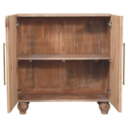 32" Brown Solid Wood Two Drawer Sideboard HomeRoots