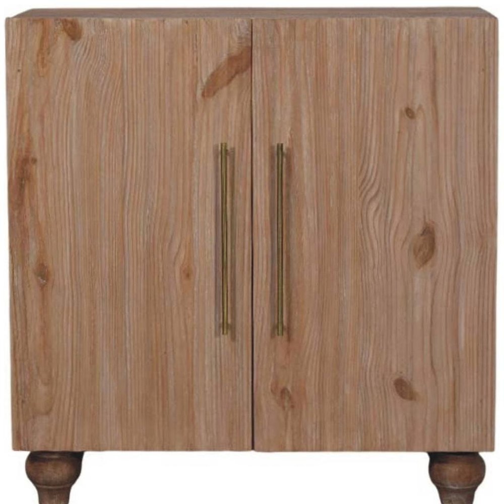 32" Brown Solid Wood Two Drawer Sideboard HomeRoots