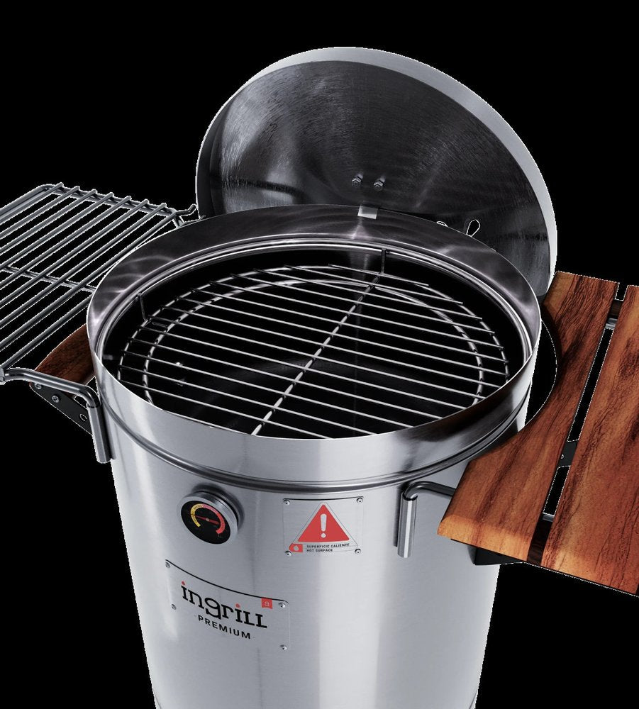29" X 18" Silver Stainless Steel Portable Smoker Barrel — view 6