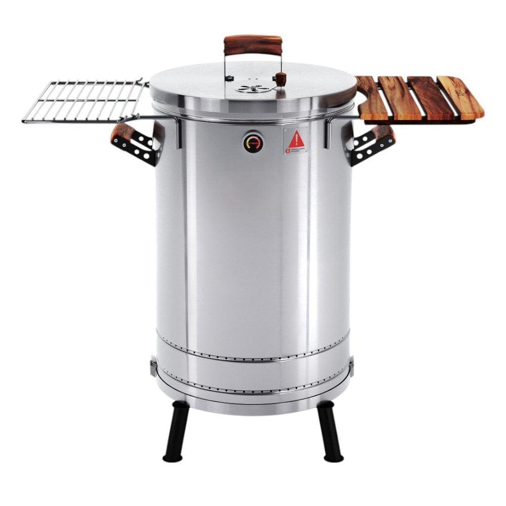 29" X 18" Silver Stainless Steel Portable Smoker Barrel — view 3