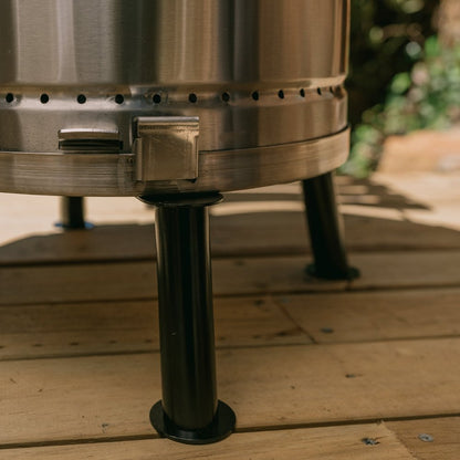 23" X 14" Silver Stainless Steel Portable Smoker Barrel HomeRoots
