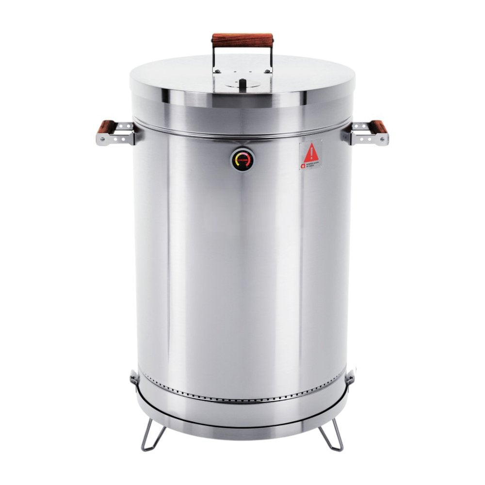 31" X 18" Silver Stainless Steel Portable Smoker Barrel — view 2