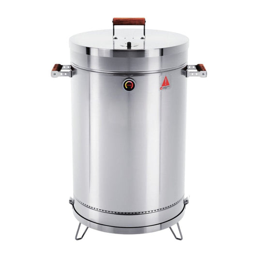 31" X 18" Silver Stainless Steel Portable Smoker Barrel