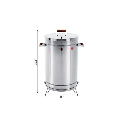 31" X 18" Silver Stainless Steel Portable Smoker Barrel HomeRoots