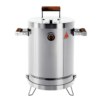 17" X 10" Silver Stainless Steel Portable Smoker Barrel HomeRoots