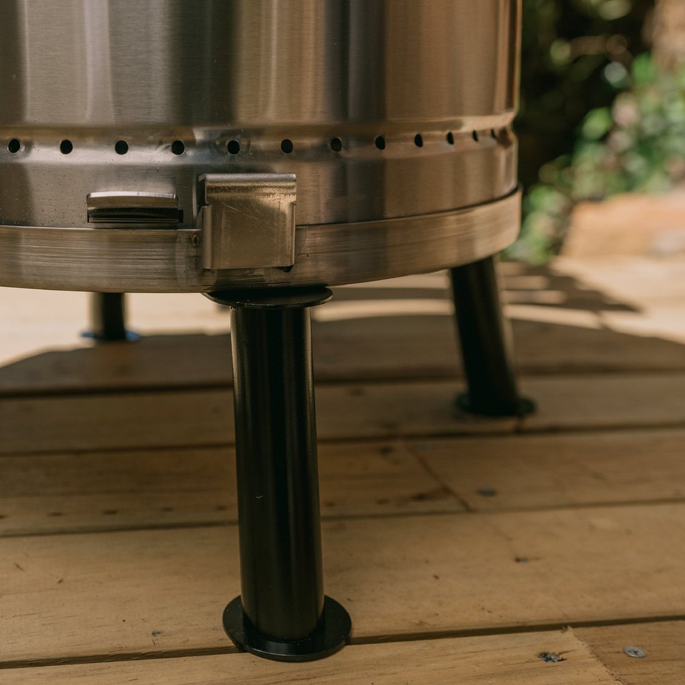 19" X 12" Silver Stainless Steel Portable Smoker Barrel — view 5