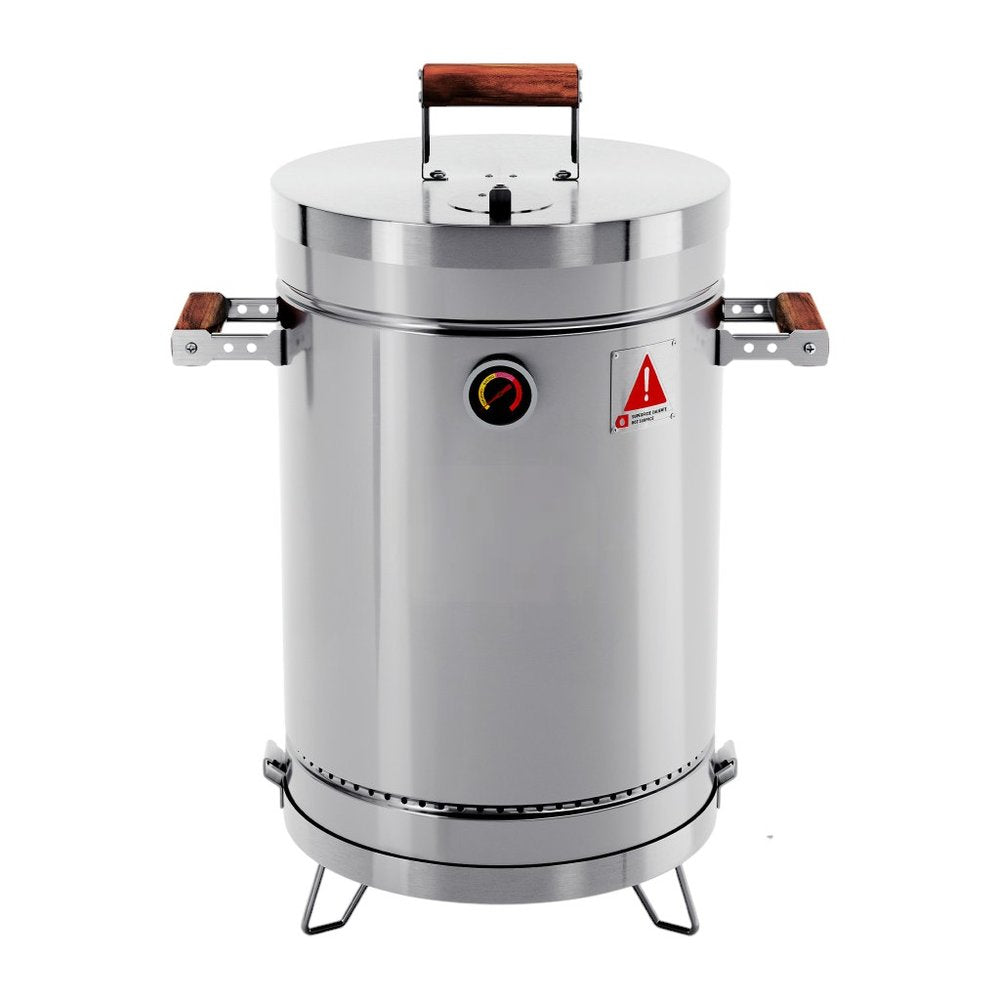 18" X 12" Silver Stainless Steel Portable Smoker Barrel HomeRoots