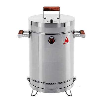 18" X 12" Silver Stainless Steel Portable Smoker Barrel HomeRoots