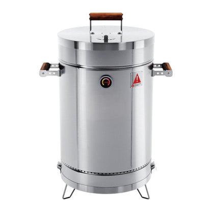 25" X 14" Silver Stainless Steel Portable Smoker Barrel HomeRoots