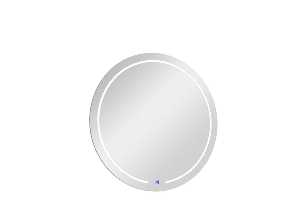 39" Clear Round Lighted Frameless Bathroom Vanity Mirror — view 2