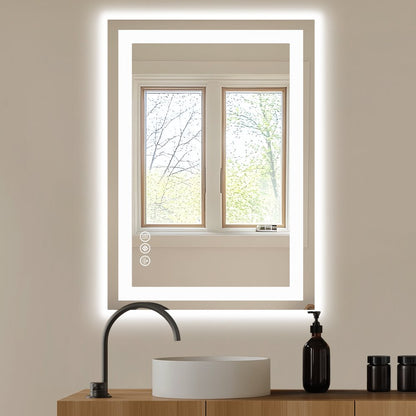 32" Lighted Frameless Bathroom Vanity Mirror